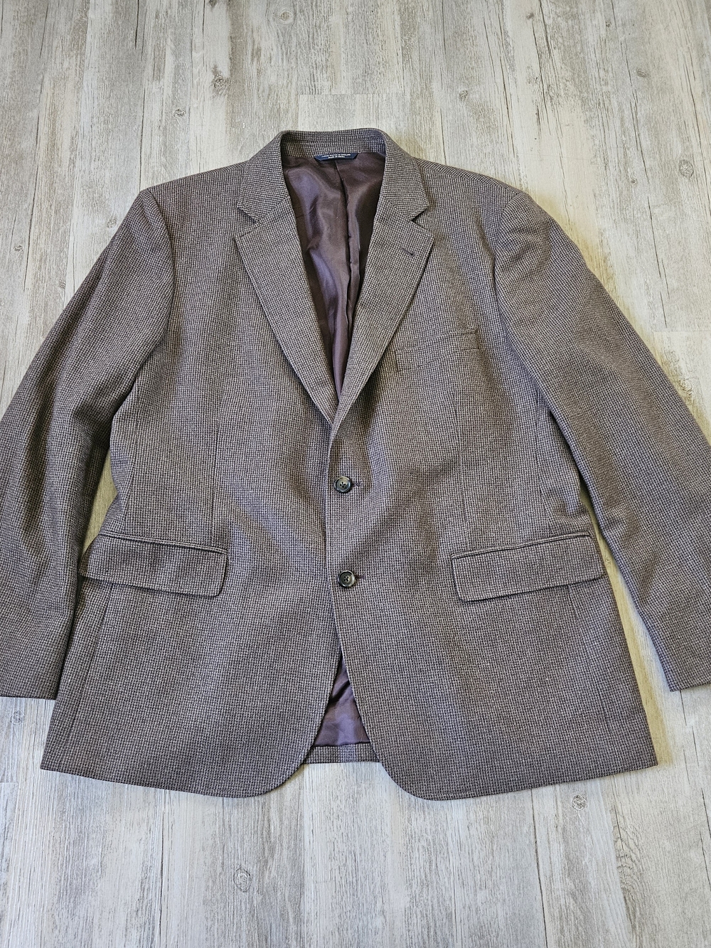 Brooks Brothers Men's Moon Fabric Madison Wool Cashmere Brown Tweeted Blazer 46R